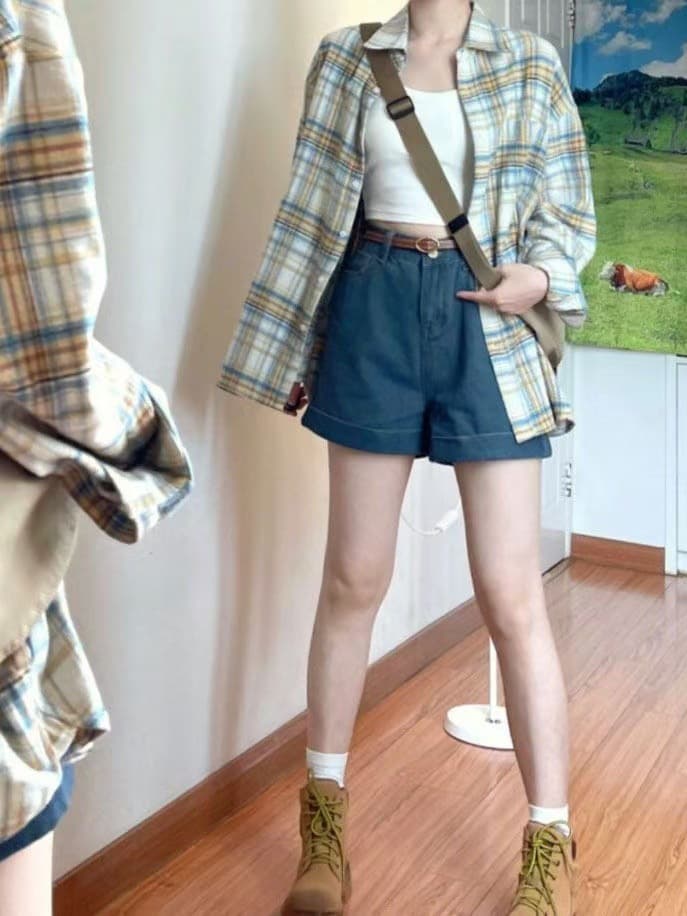 Apricot plaid