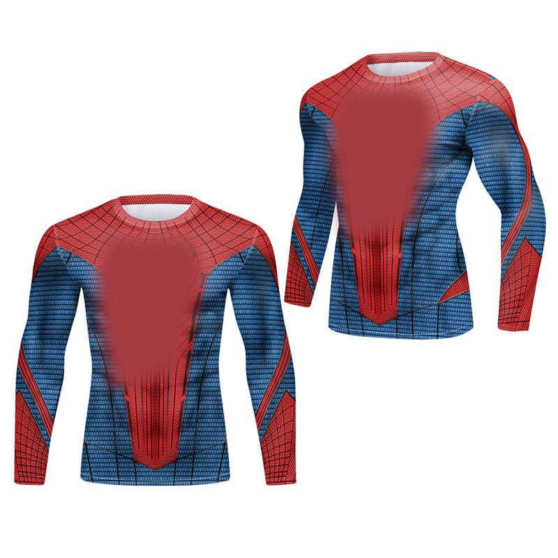 Kişi üçün idman uzunqol t-shirt, sıx, elastik, nəfəs alan, təri udan, qaçış və məşq üçün 5