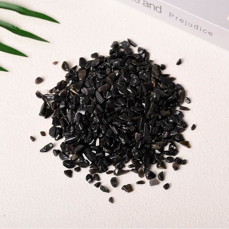 Wholesale Natural Obsidian Gravel Aromatherapy Stones Degaussing Purification Fish Tank Decoration Polishing Treatment Crystal Gravel 3