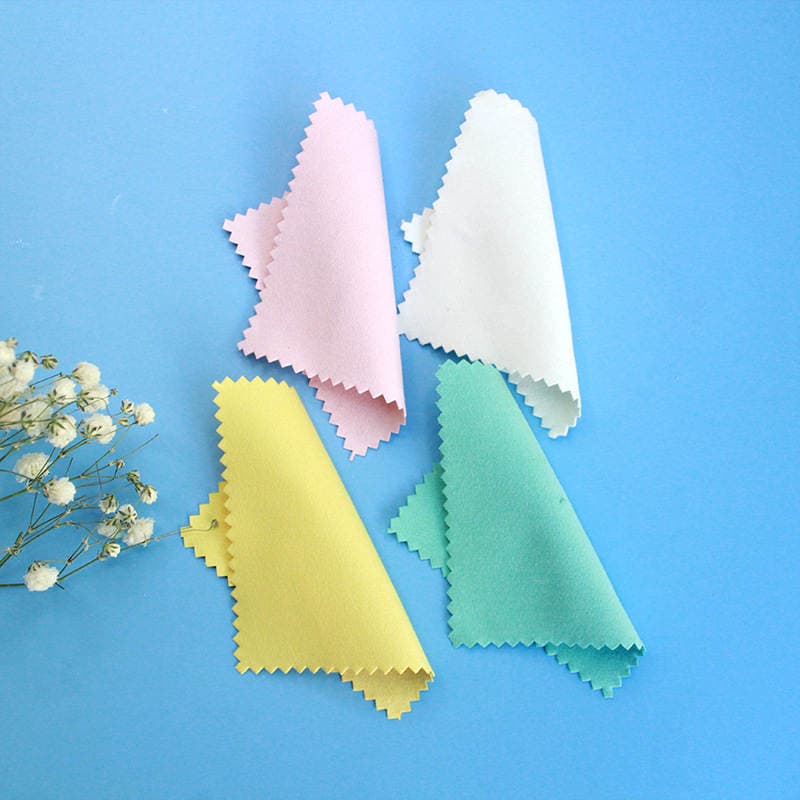 Silver cleaning cloth polishing cloth silver decoration polishing cloth 6*8 double-sided velvet nude clothes silver cleaning cloth for customers small size cleaning cloth 3