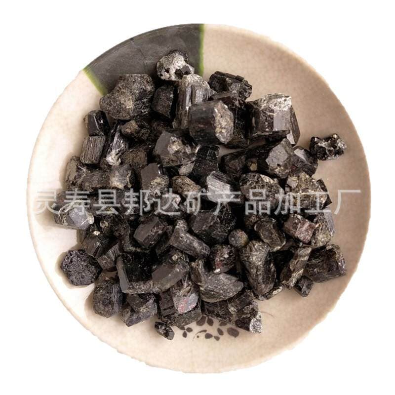 Manufacturer Supplies Black 1-3mm Tourmaline Particles, Crystal Tourmaline Raw Ore, Tourmaline Blocks for Steam Rooms 5