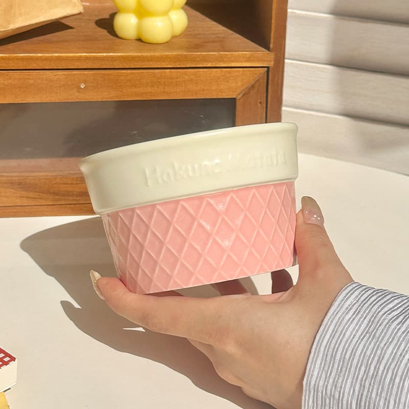 Ice cream bowl - 4.5inch - pink