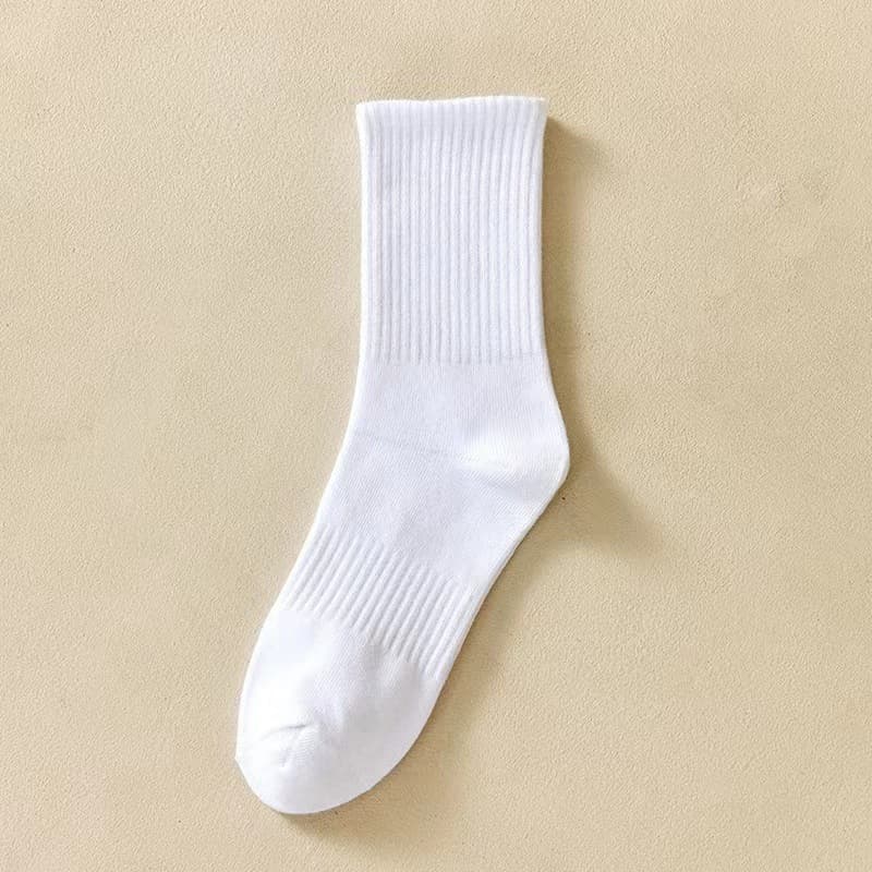 [cotton] waist sports socks 176n white [long tube]