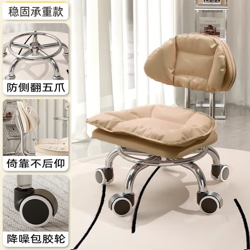 Electroplated five claws: xiaoyunduo light coffee [with] noise reduction rubber-coated wheels