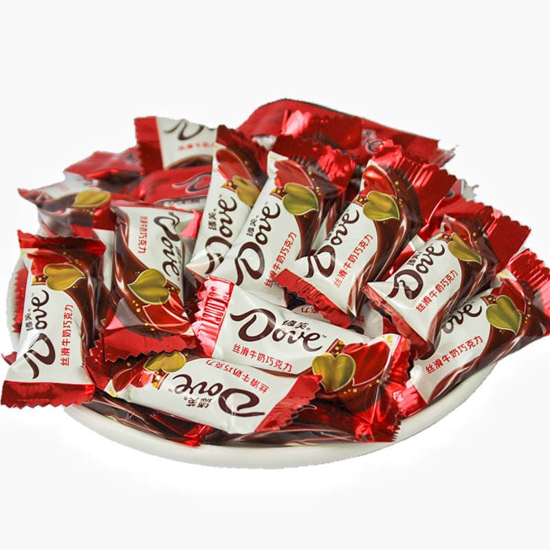 4.5g Dove Chocolate Double Happiness Silky Milk Chocolate Wedding Candy Candy Snacks Bulk 500 4