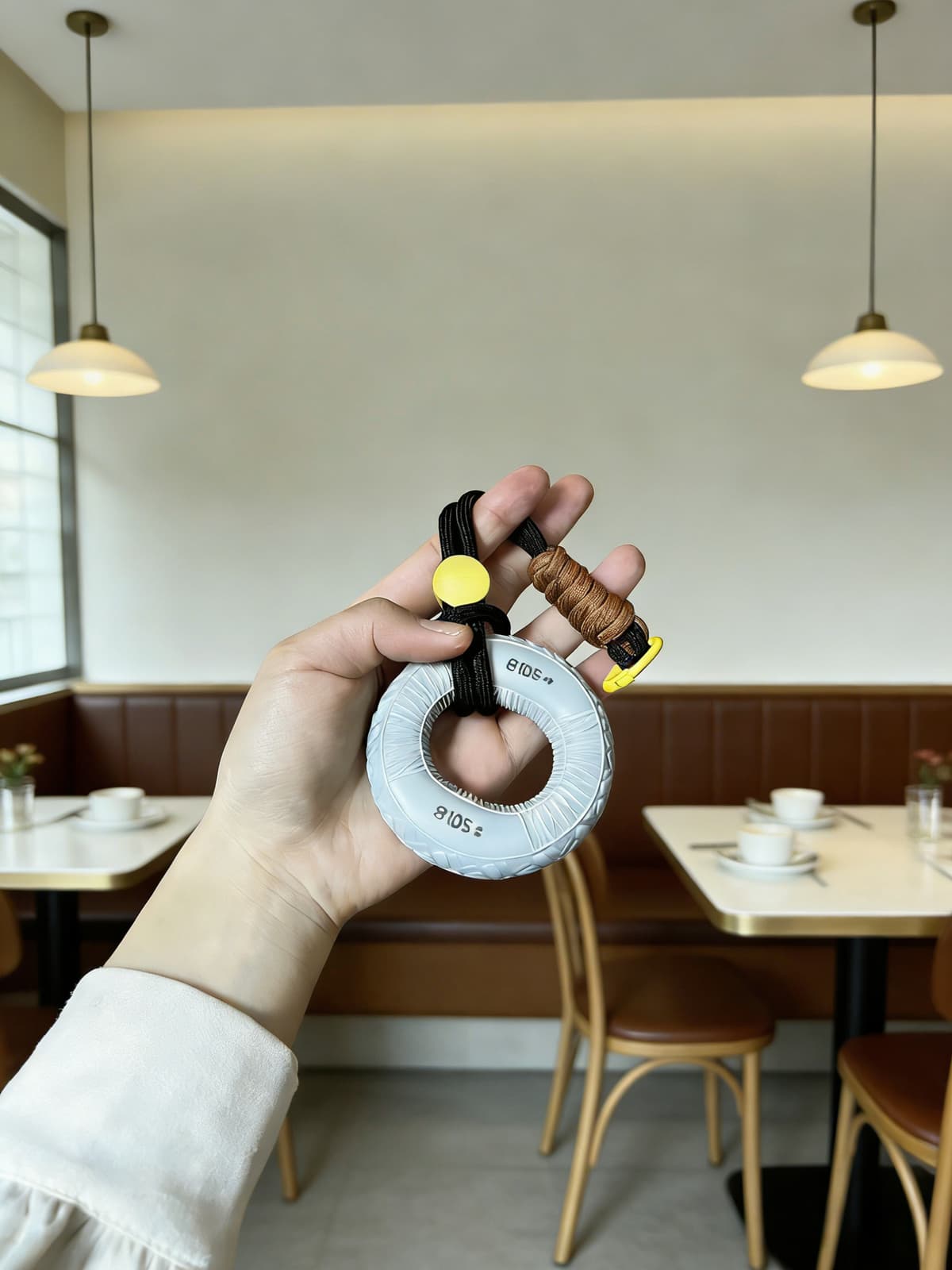 Gray grip ring + lanyard