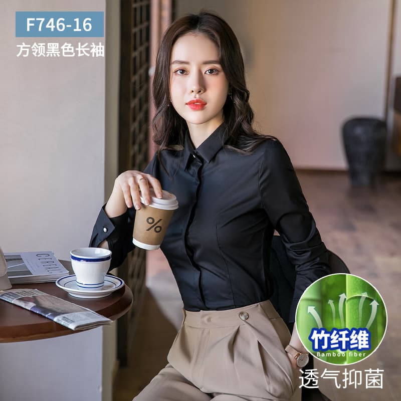 [bamboo fiber] black long sleeves (breathable and antibacterial)