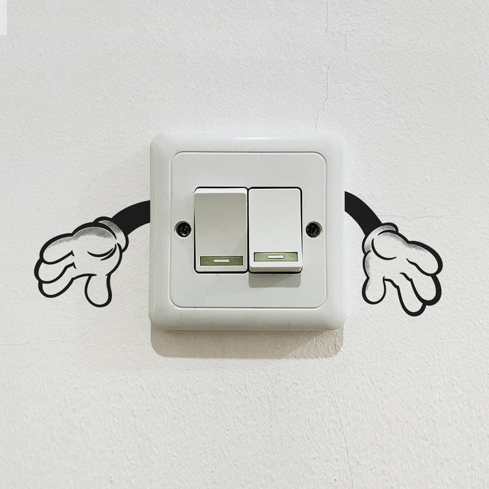Yaradıcı Sadə Qol Formalı Divar Açarı Dekorativ Stiker, Özüyapışan, Çıxarıla Bilən, Qonaq Otağı/Kabinet üçün 1