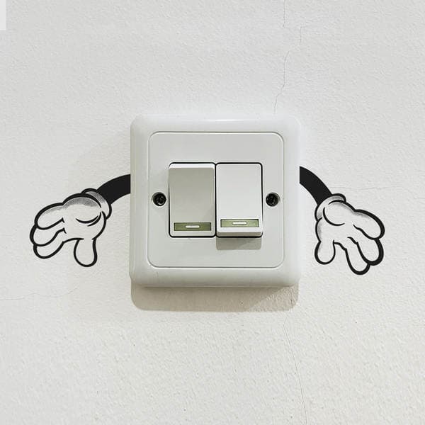 Yaradıcı Sadə Qol Formalı Divar Açarı Dekorativ Stiker, Özüyapışan, Çıxarıla Bilən, Qonaq Otağı/Kabinet üçün