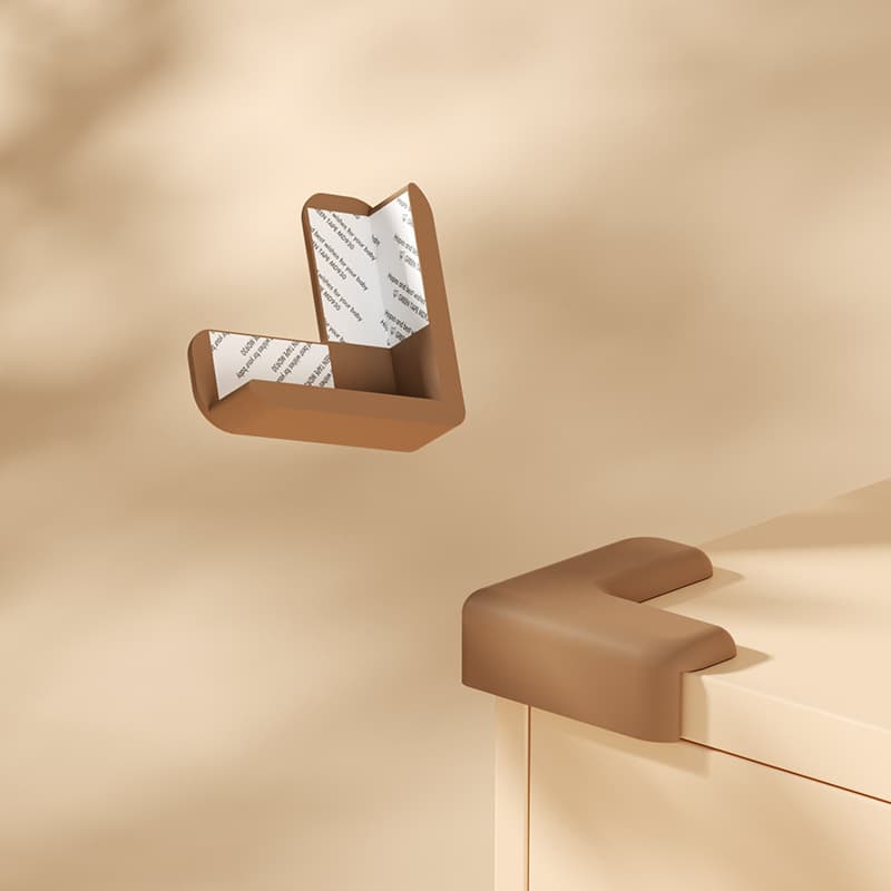 L-shaped anti-collision corner brown