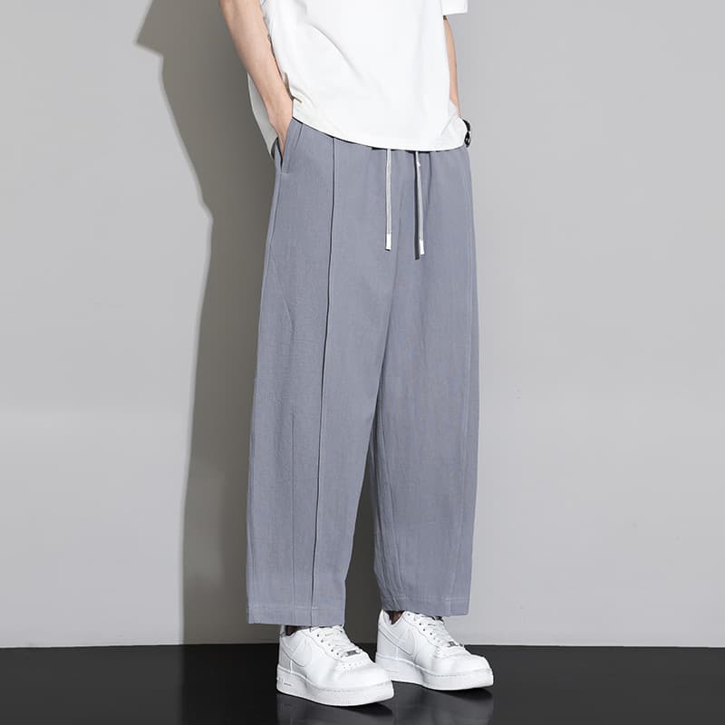 2613 dark gray [pure cotton/nine-point pants]