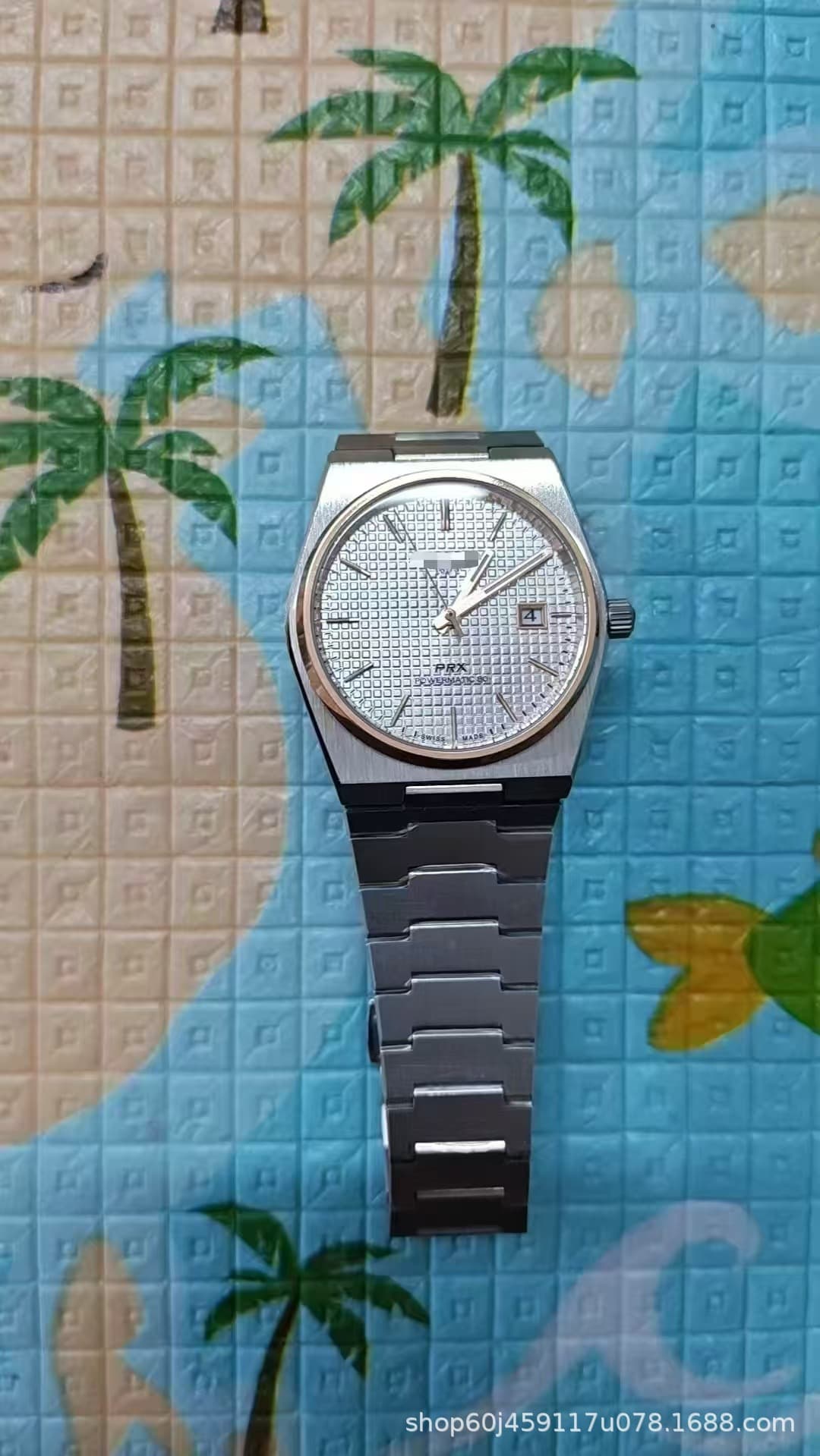 Prx steel white rose gold bezel mechanical watch