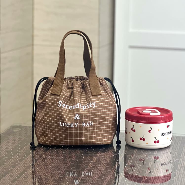 9595 small size drawstring coffee brown