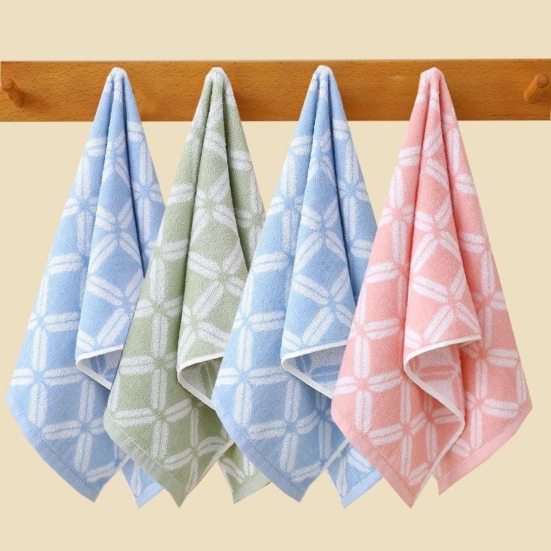 Huiqin - [Thin Towel 4-Pack Rich Pattern] 1 Pink, 2 Blue, 1 Green - Low Price All Year Round