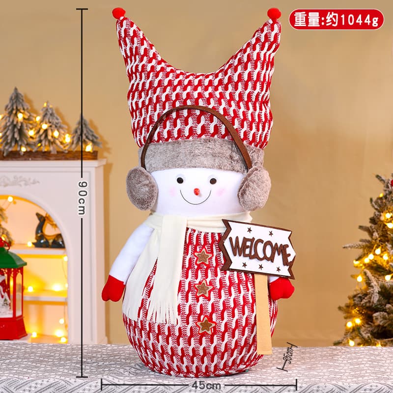 Headset striped gray snowman-120