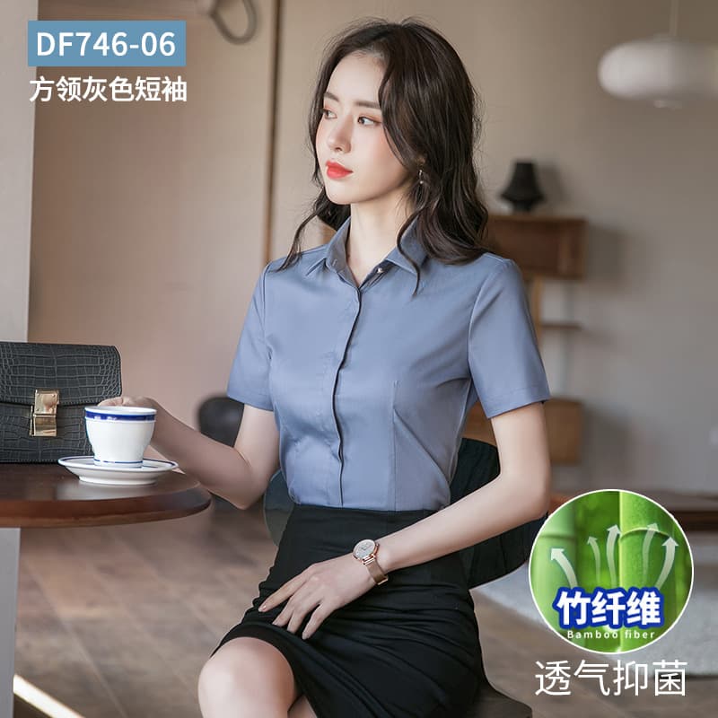 [bamboo fiber] gray short sleeves (breathable and antibacterial)