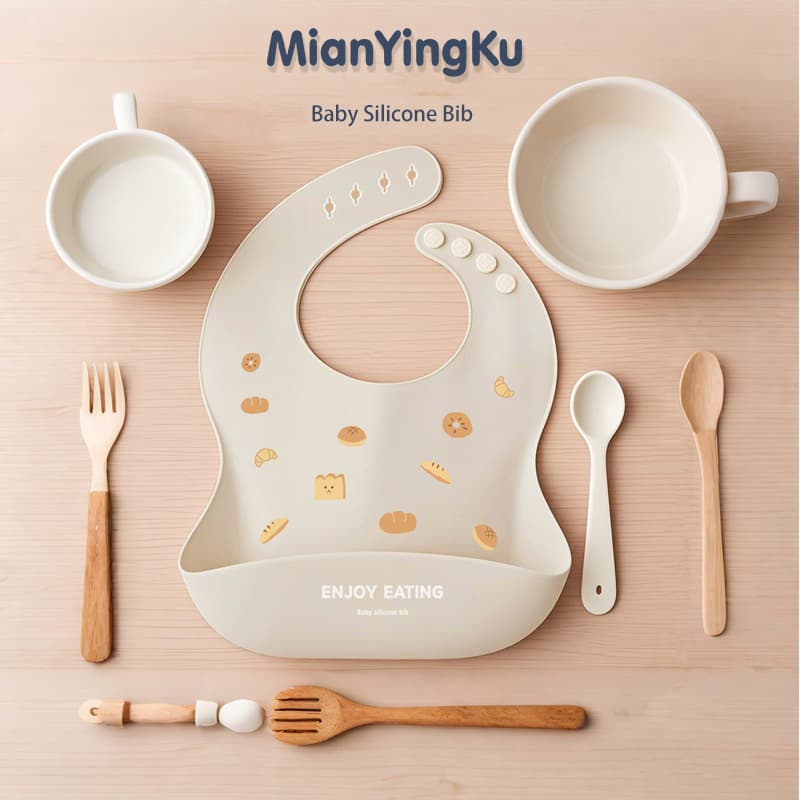 Silicone bib bread
