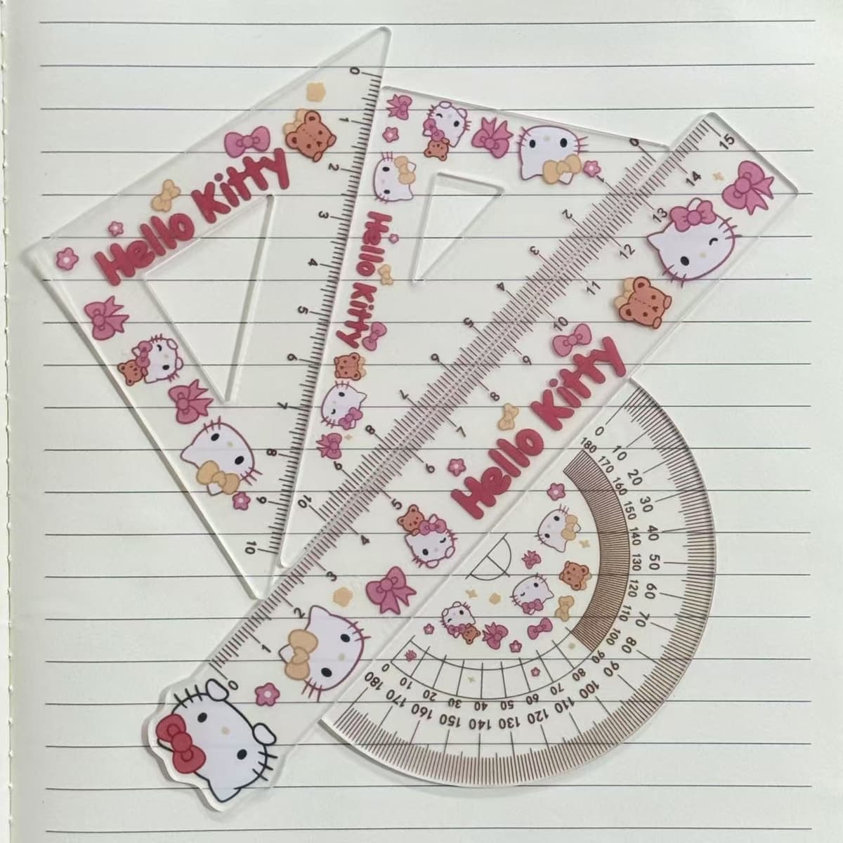Kt cat dessert style transparent ruler set