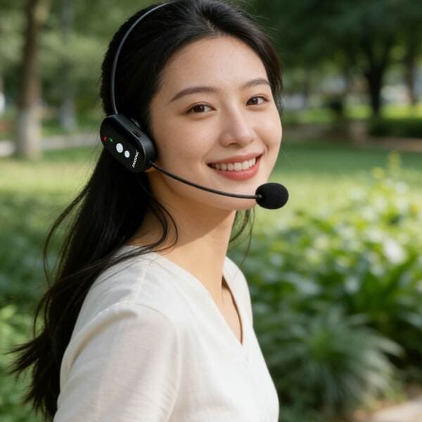 2.4g Wireless Headset Microphone Conference Teaching Speaker Amplifier Microphone for Lectures and Karaoke with Bluetooth Connection