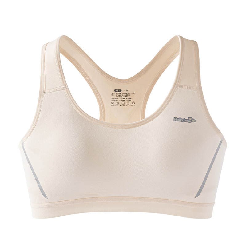 Modal Girls' Sports Bra Shockproof Running Development Stage Middle and High School Student Girls Fixed Cup Vest 5