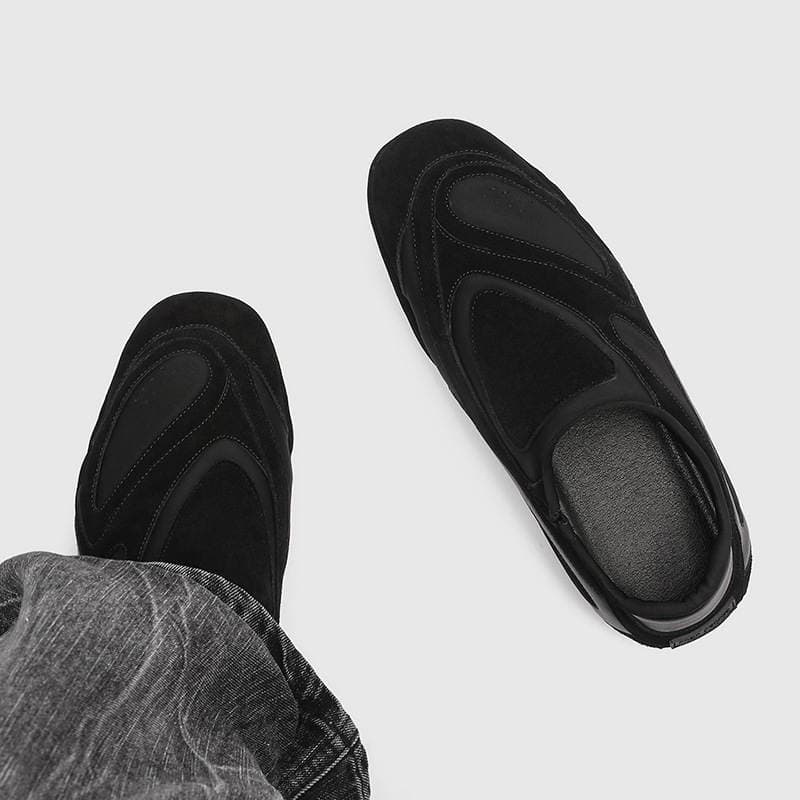Kişi slip-on loaferlər, universal düz gündəlik qış ayaqqabıları, model 35548 Qara-K 2
