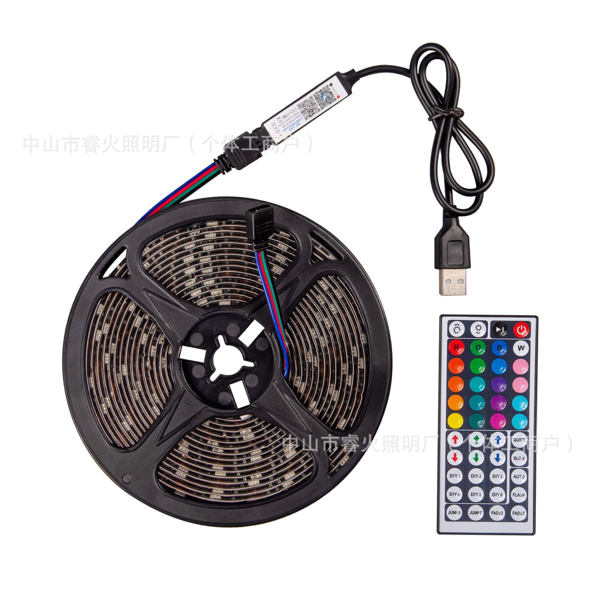 5v-5050rgb-30 lights/meter+44-key bluetooth controller+remote control