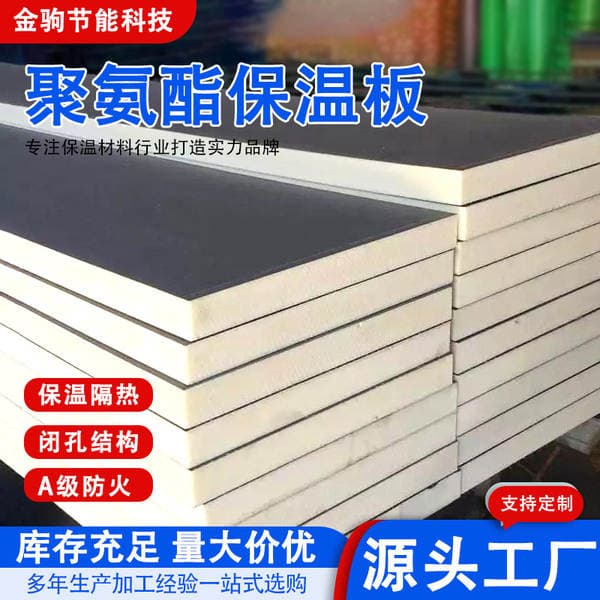 Polyurethane Insulation Board for Interior and Exterior Walls and Roofs, Fireproof Insulation Board, Soundproof and Flame-Retardant Rigid Polyurethane Foam Insulation Board