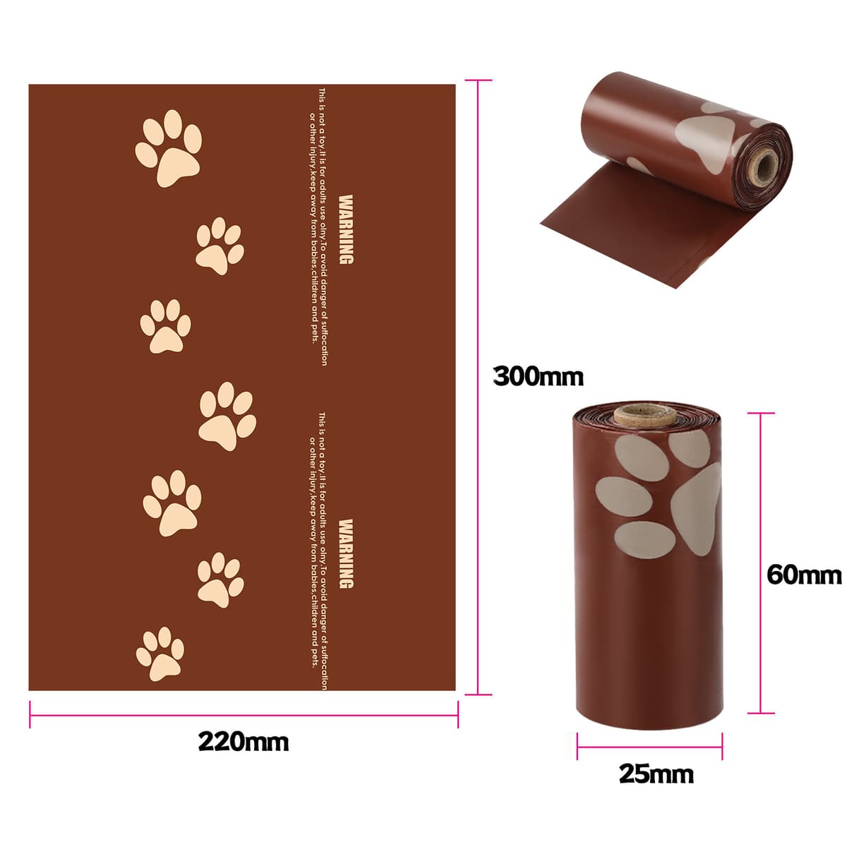 Recycled chocolate color footprint thickness 1 silk chocolate fragrance 15 pieces/roll