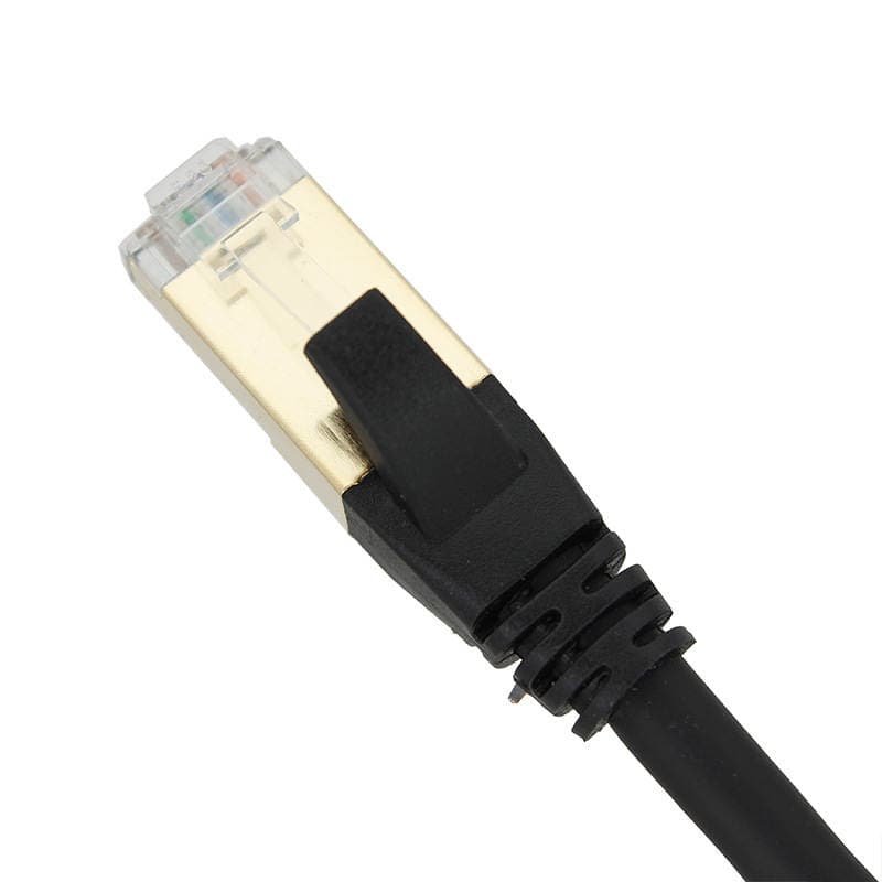 Cat 8 Ethernet patch kabeli, 10 Gigabit, yüksək sürətli, ikiqat ekranlı, məlumat mərkəzləri üçün 3