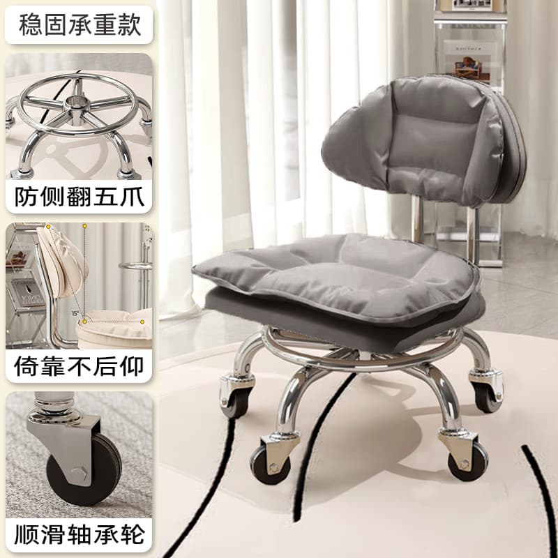 Electroplated five claws: small cloud dark gray [with] smooth bearing wheel
