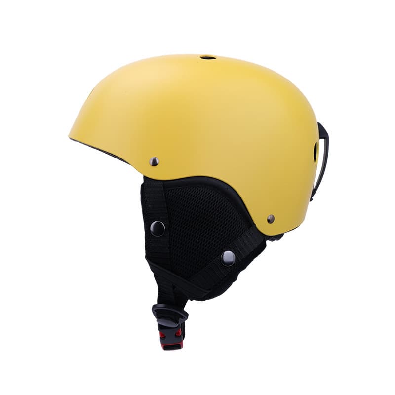 Yellow ski helmet with plum blossom design, size m