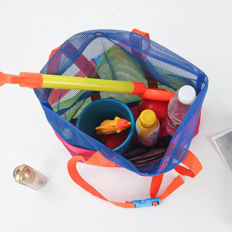 Ready-Stock Mesh Beach Bag, Large Capacity, Children's Toy Storage, Portable Swimming Bag, Beach Water World Storage Bag 4