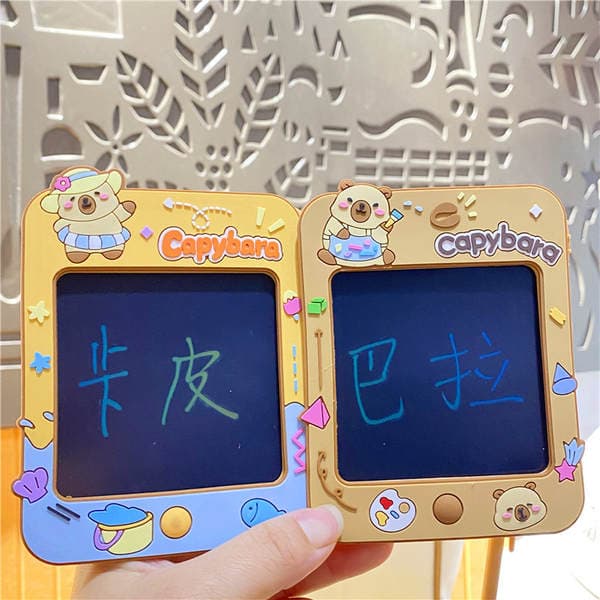 Kapibala Creative Cute Medium Graffiti Drawing Board Keychain Capybara Handwriting Board Ornament Pendant Bag Pendant