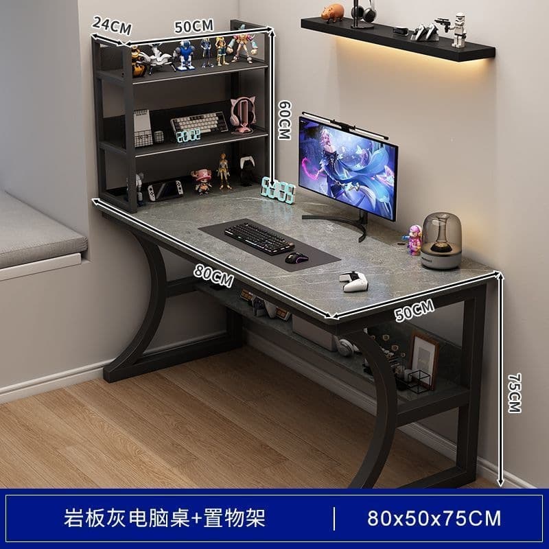 [free desktop bookshelf] slate gray 80cm