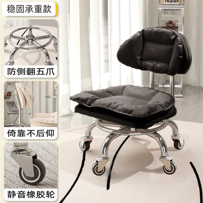 Electroplated five claws: small cloud black [with] silent rubber wheels
