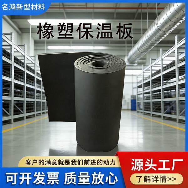 Manufacturer wholesales B-grade rubber-plastic panels, rubber-plastic foam pipe insulation, soundproof cotton, and anti-freeze rubber-plastic insulation panels for pipes