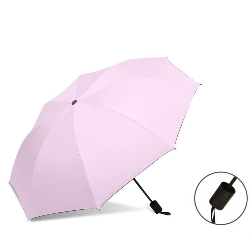 [manual model] 8-bone midsummer pink reinforced umbrella for both rain and shine