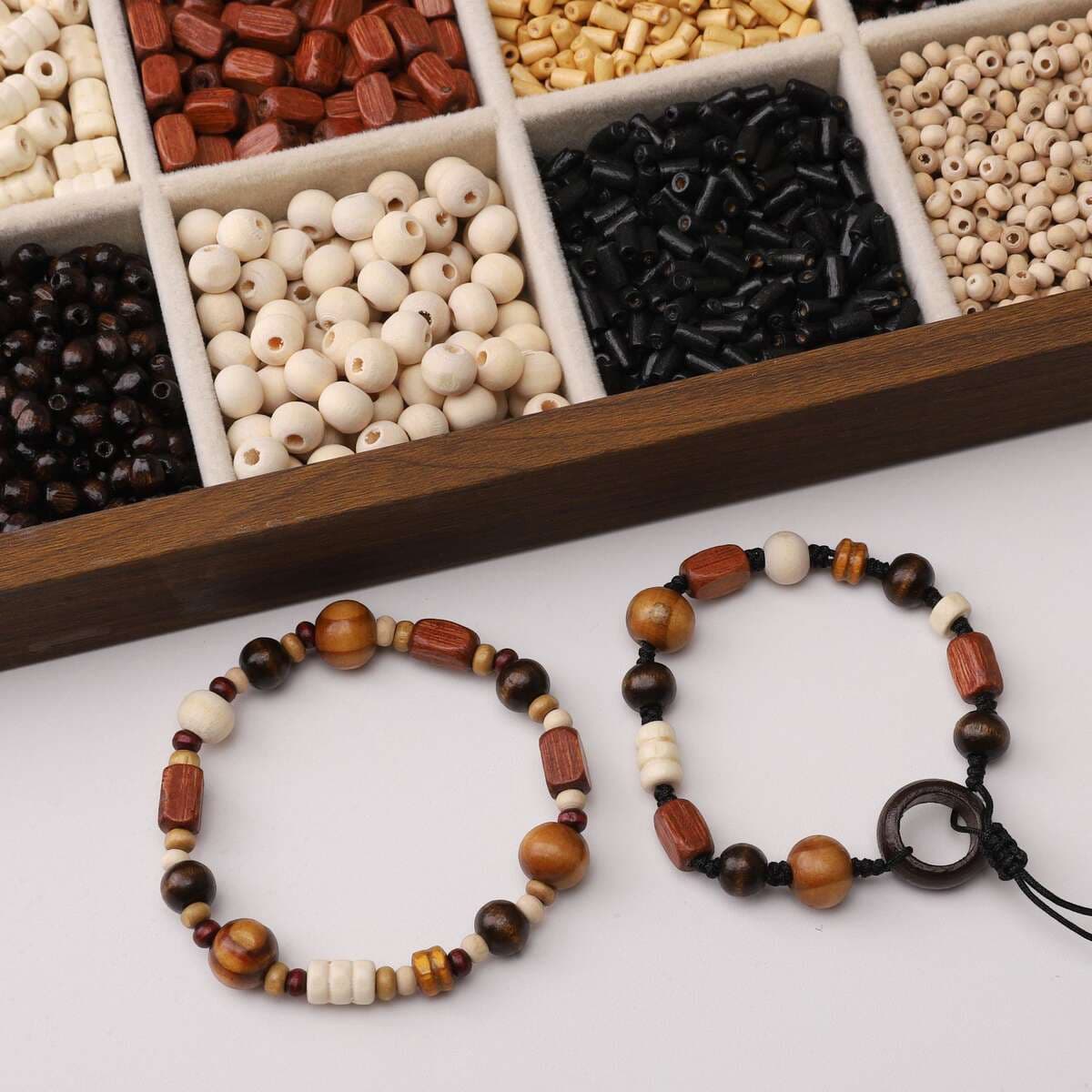 Wooden Bead Bracelets, Loose Beads, Handmade DIY Bracelets, Necklaces, Bag Accessories, Decorative Accessories, Materials Wholesale 3