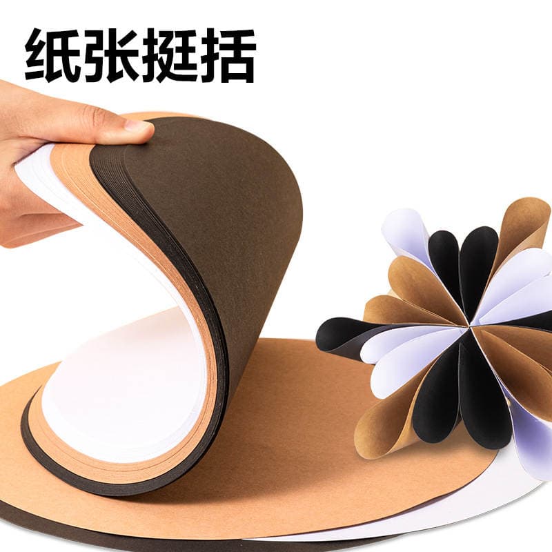Deli Yc309-A_25Cm White Round Cardboard for Kindergarten Crafts, Paper Cutting, Art Drawing, and Hard Cardstock 3