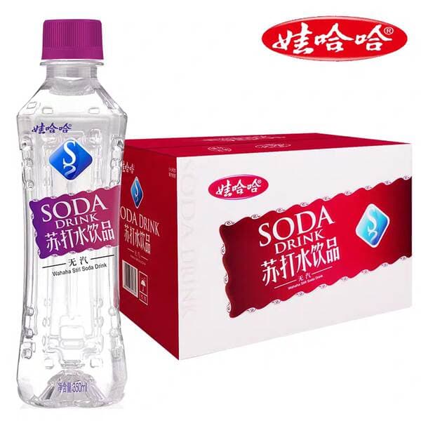Wahaha Qazsız, Zəif Qələvi Soda Suyu, 350ml, 6/12/24 Şüşə