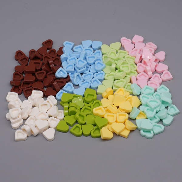 Handmade Ball Filled with Small Particle Building Blocks Compatible with 39739 Heart Flat Panel 1*1 Heart-Shaped Light Panel Assembly Accessories