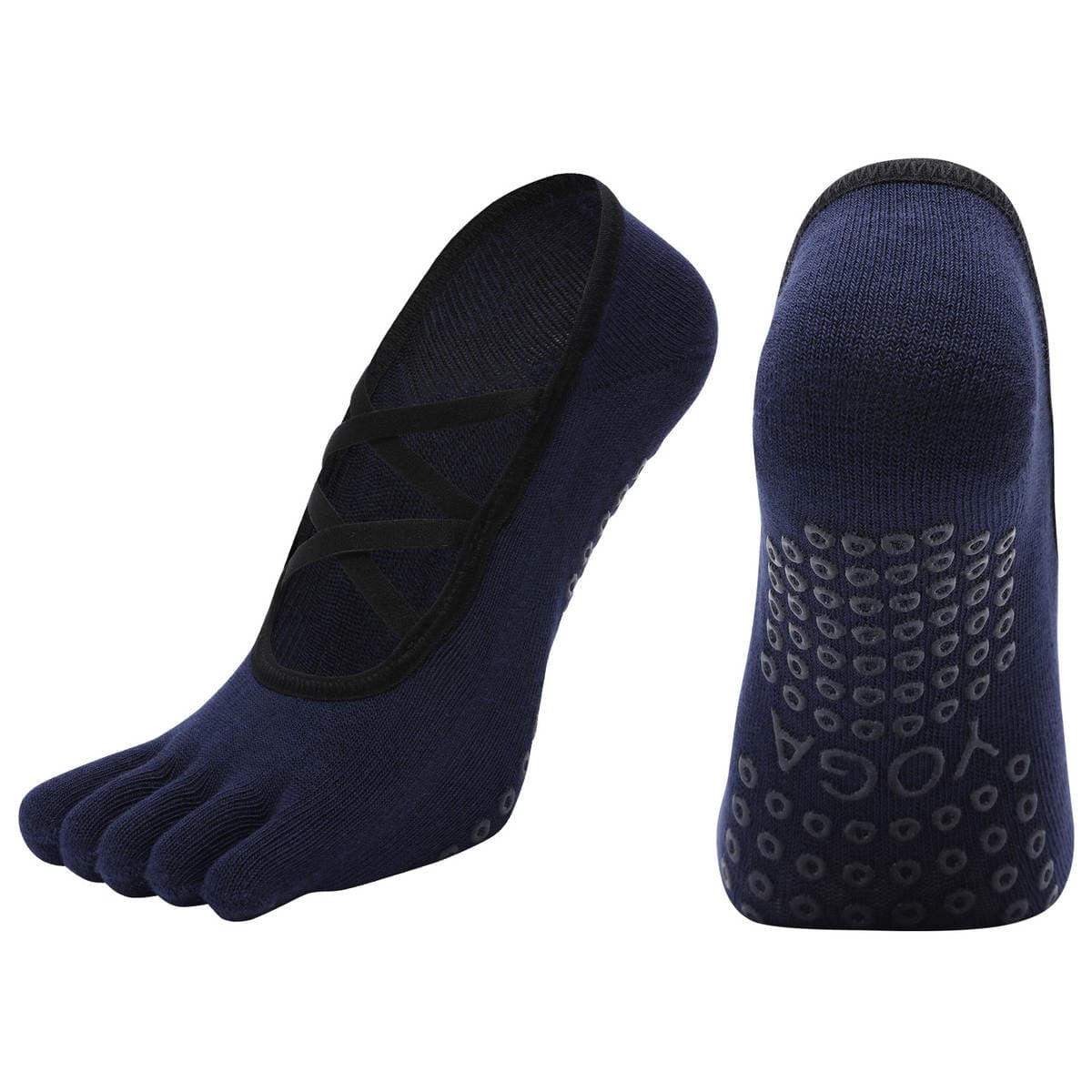 [Cross-Border] Women's Five-Finger Open-Toe High-Elastic Yoga Socks, Professional Pilates Dance Aerobics Fitness Non-Slip Socks 5