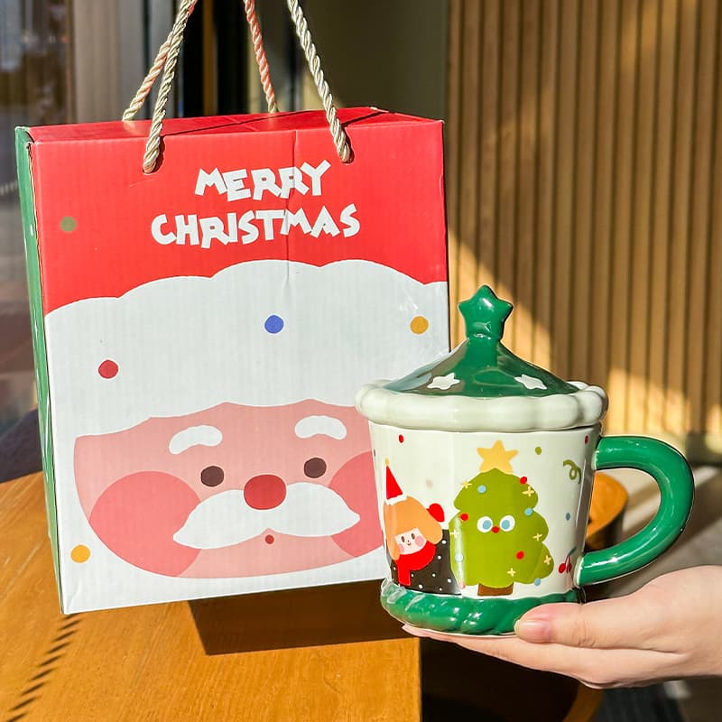 Star christmas cup-green [christmas portable gift box]
