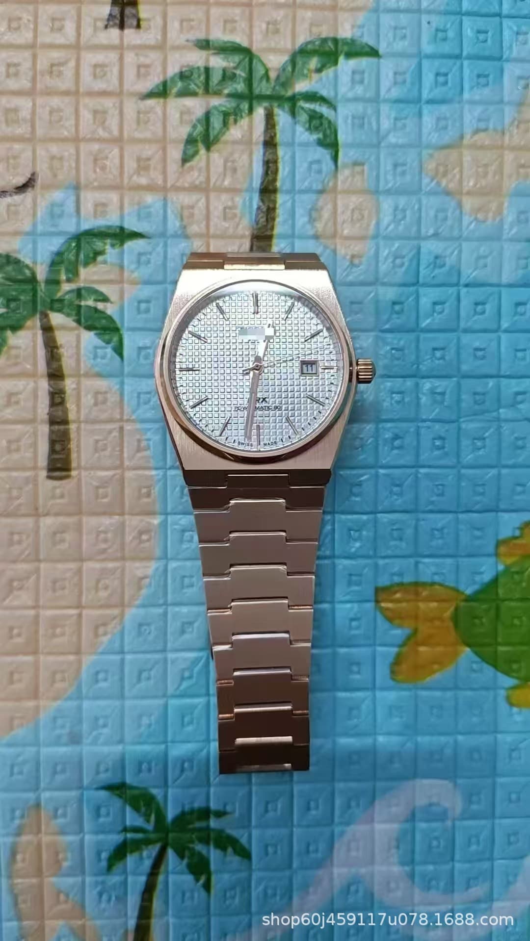 Prx all-rose gold white dial mechanical watch