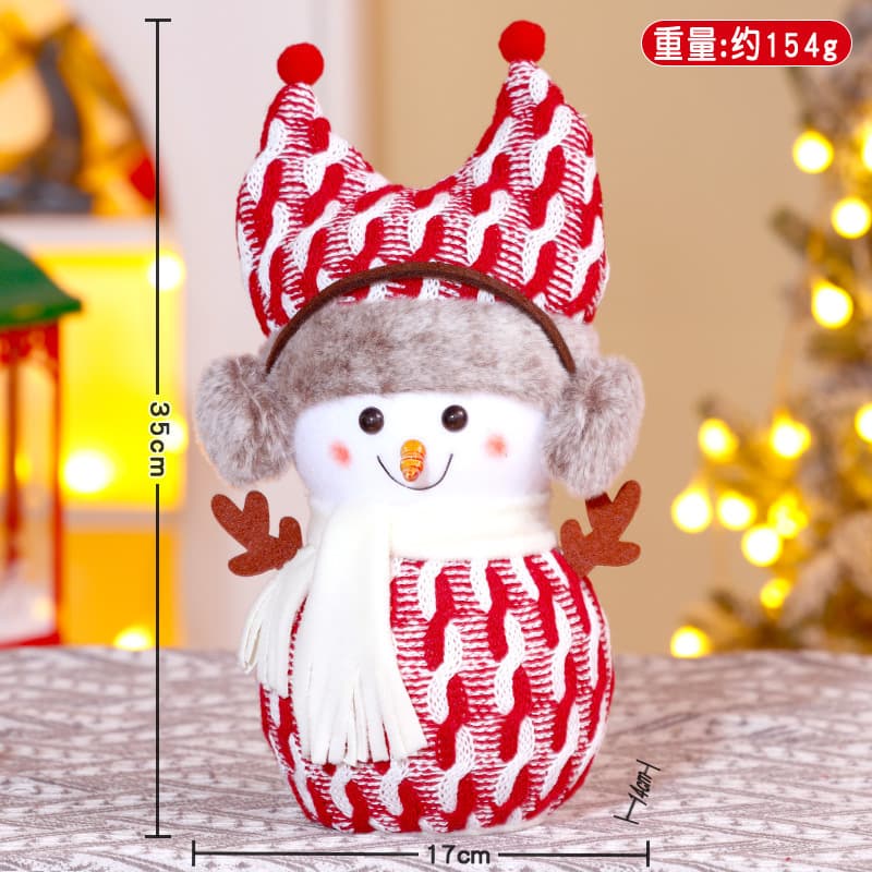 Headset striped gray snowman-45