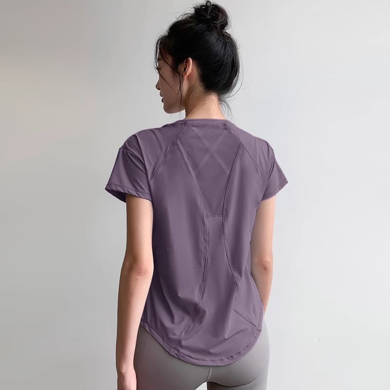 Night purple short sleeves