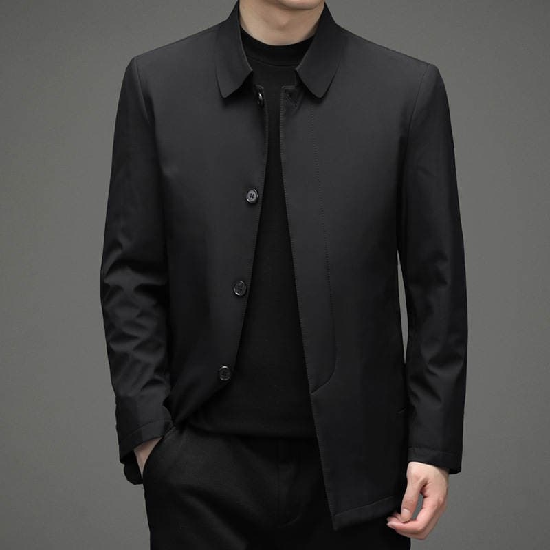 Middle-Aged Men's Winter Thickened Cotton Jacket with Lapel, Casual Jacket for Men, Dad's Style, One-Piece Drop Shipping 2