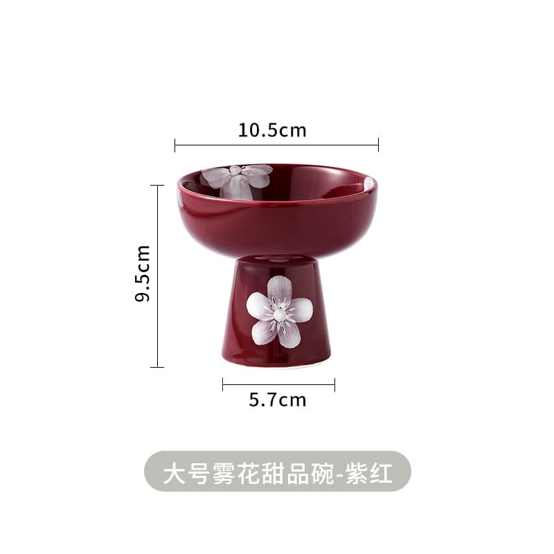 Carmine red large dessert bowl