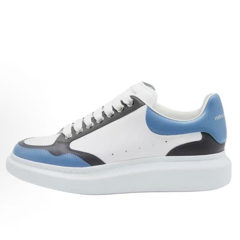 Blue and white