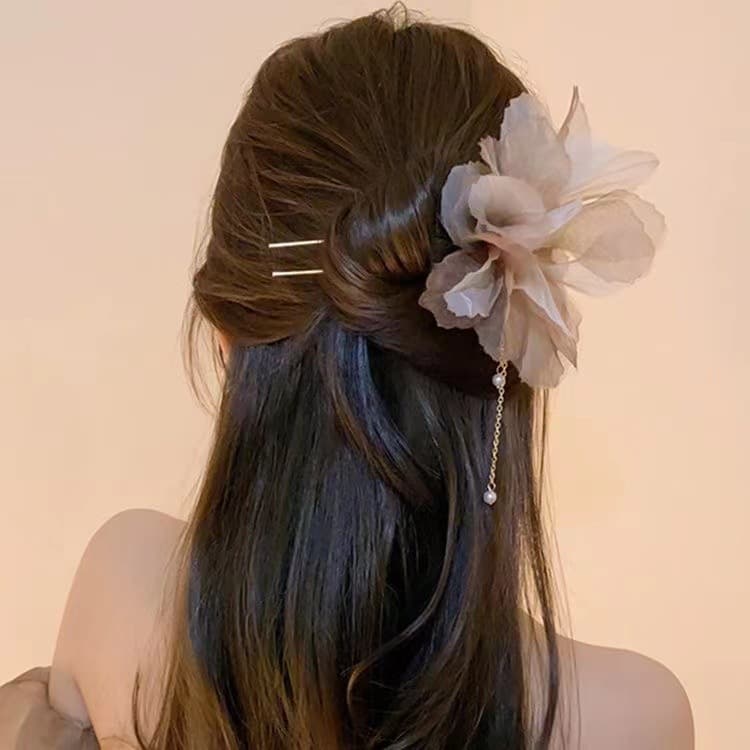 6001 super fairy dead leaf butterfly hairpin-gentle brown